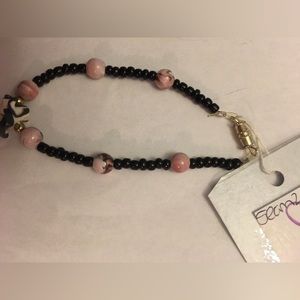 This bracelet is made of string